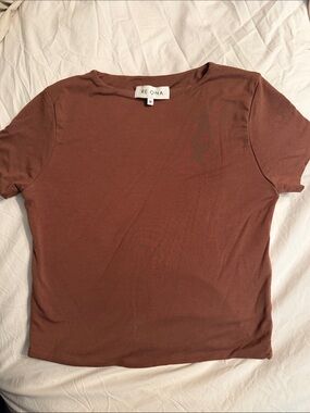Re Ona Dusty Rose Short Sleeve Top